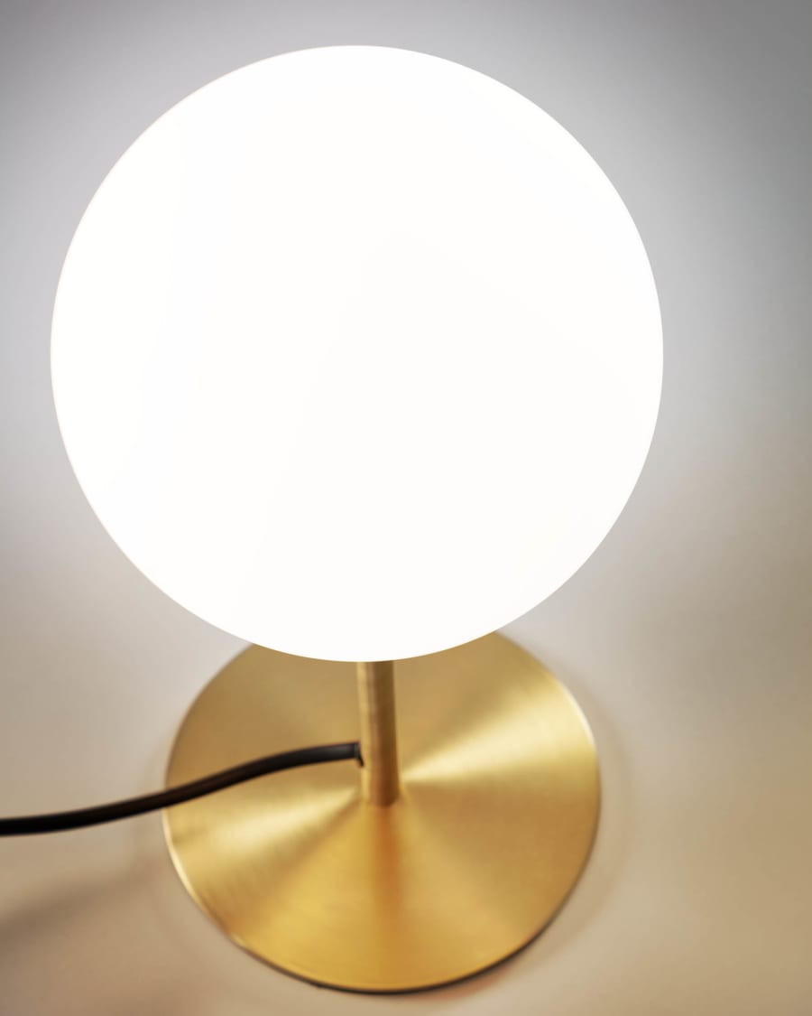thumbnail image 2 of 28\" Nickel Metal Globe Table Lamp With White Empire Shade - Lighting 2 of 11