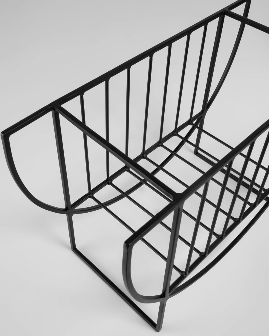Aubrey black magazine rack