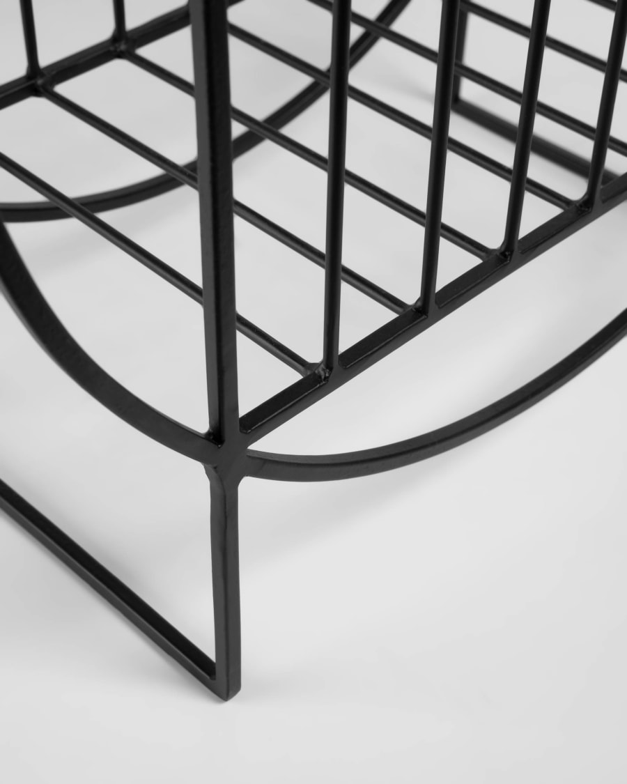 Aubrey black magazine rack
