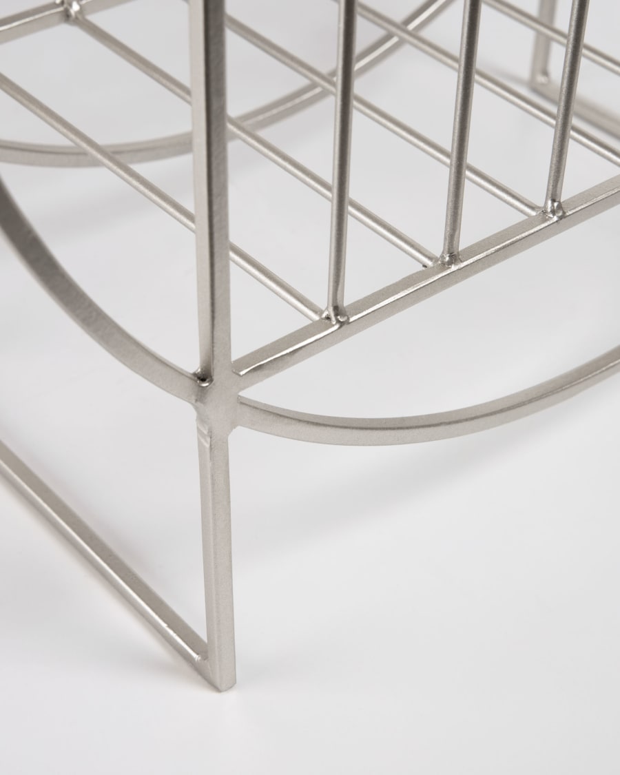 Aubrey silver magazine rack