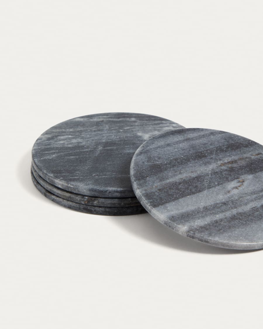 Black and shop grey coasters