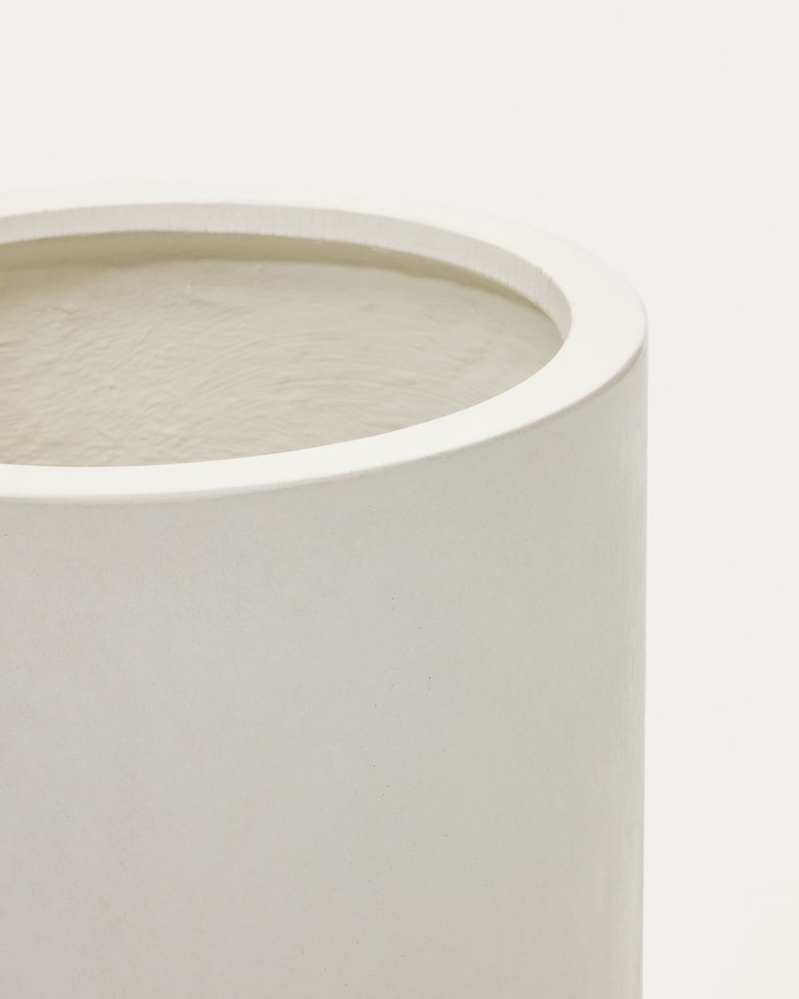 Aiguablava plant pot in white cement, Ø 42 cm