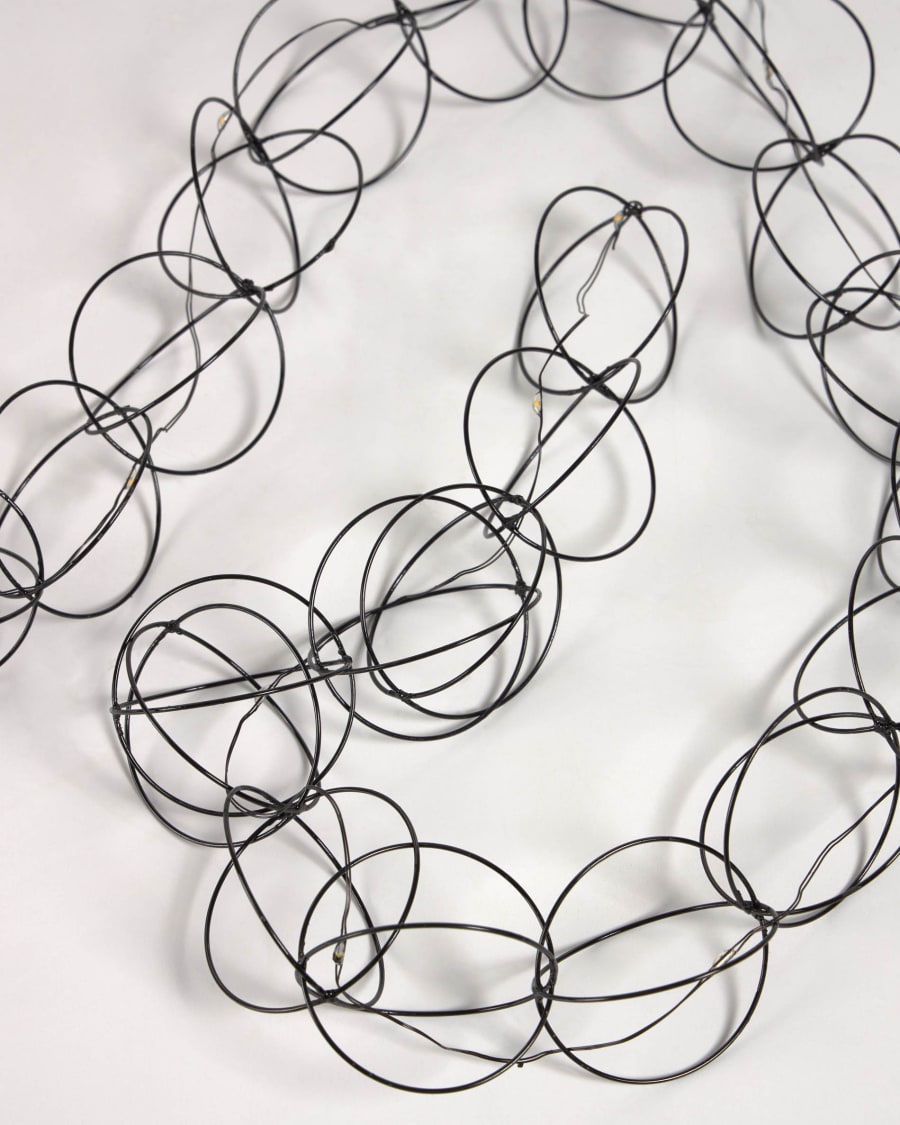 Ghirlanda Stelly nero 1,9 m