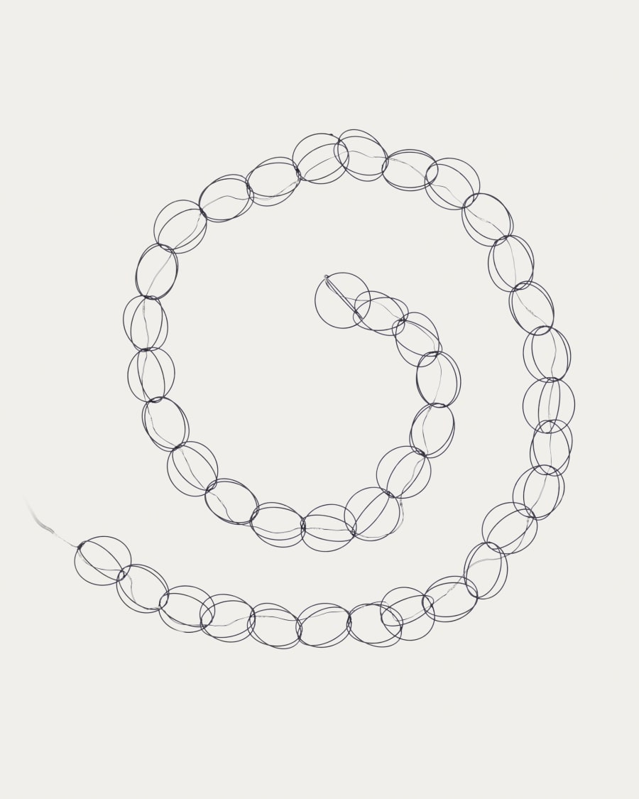 Ghirlanda Stelly nero 1,9 m