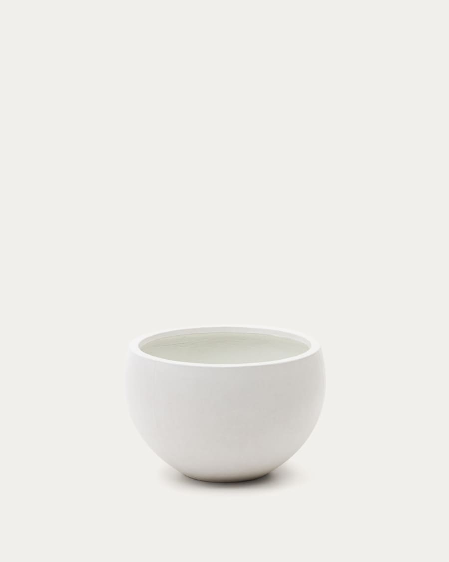 Grau White Cement Planter Ø 56 cm