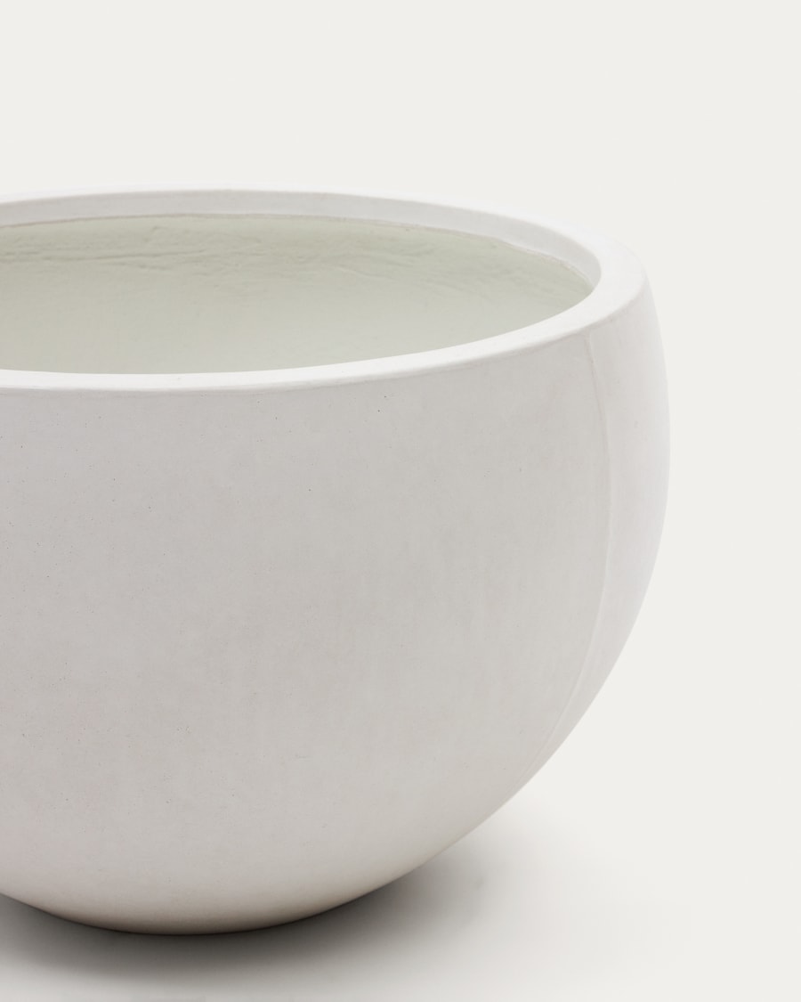 Grau White Cement Planter Ø 56 cm