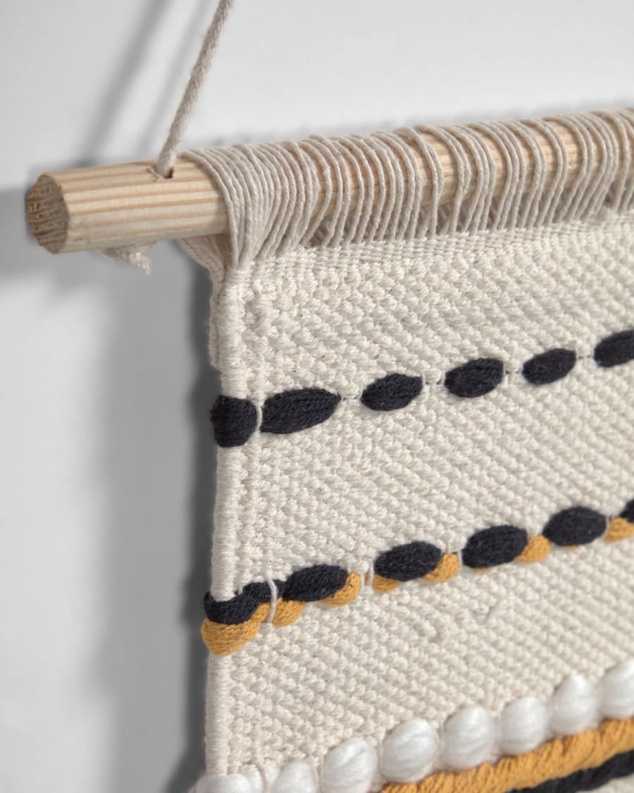 Nana cotton wall tapestry beige 25 x 50