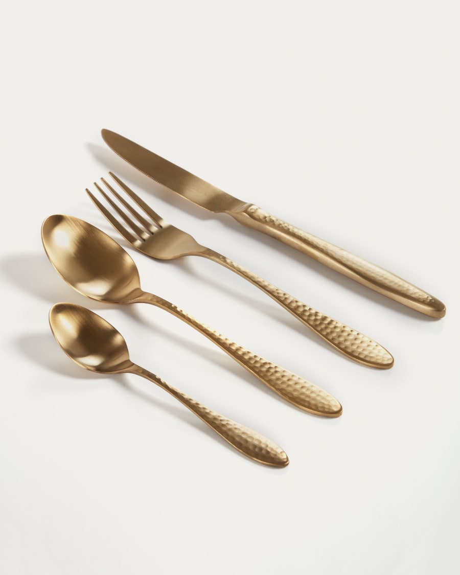 Yarine set of 16 gold cutlery