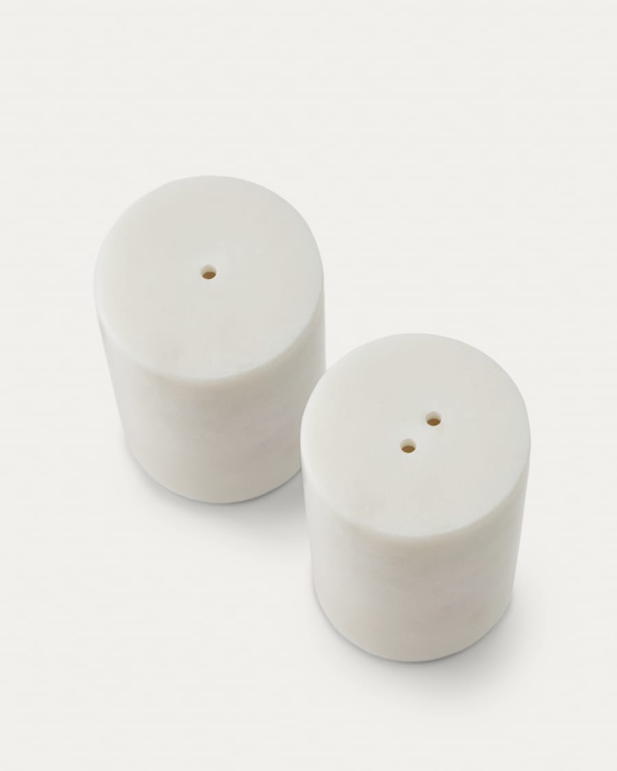 Claria marble salt and pepper shakers