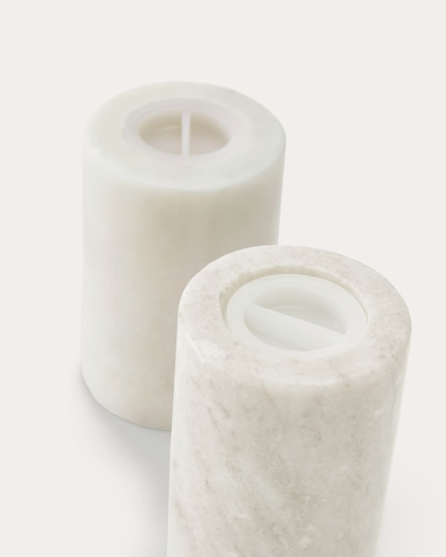 Claria marble salt and pepper shakers