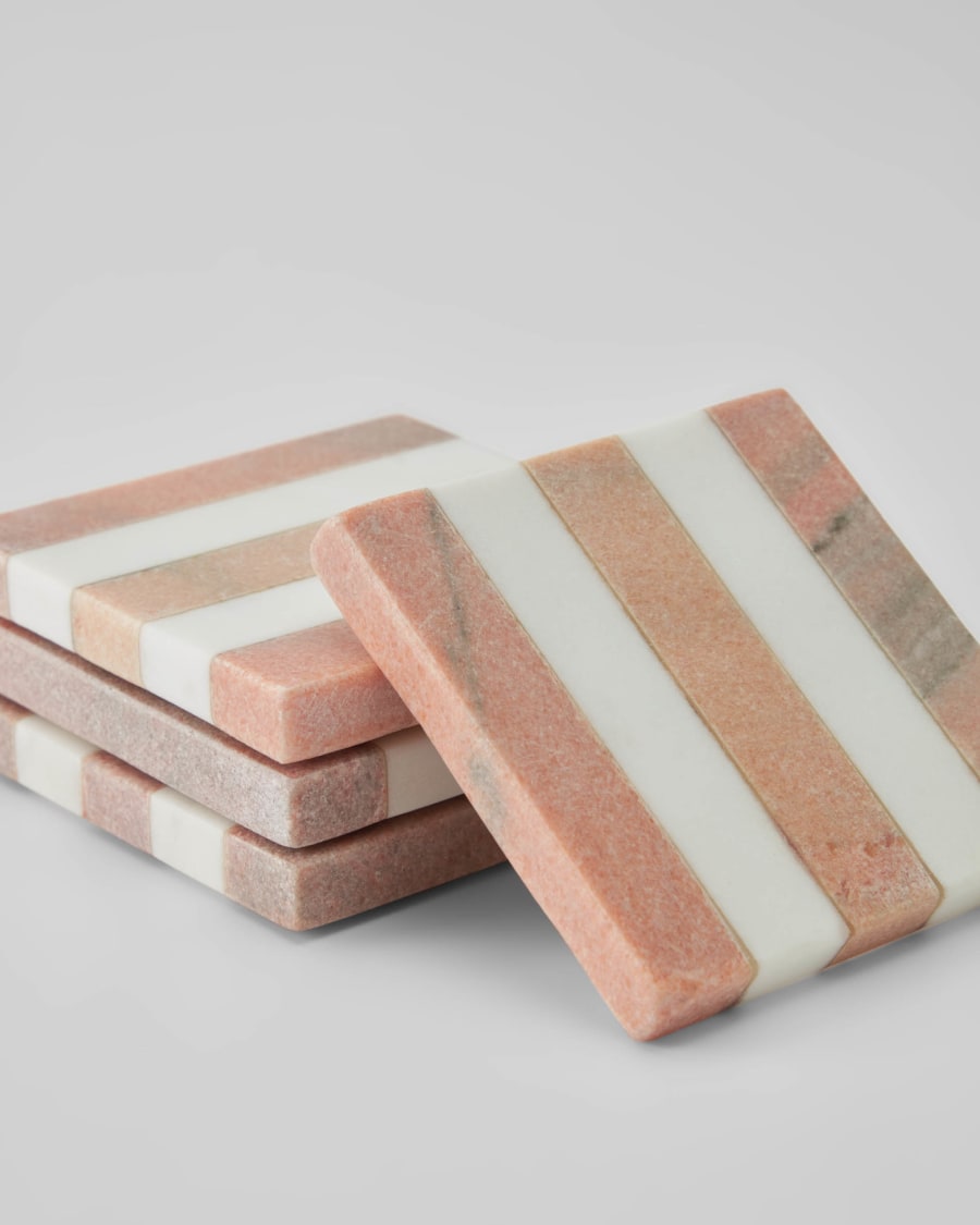 Jesiah Set aus 4 Untersetzern aus Marmor