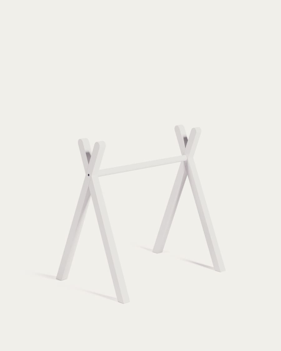 Maralis kid s teepee gym made from solid beech wood with a white finish Kave Home Hungary