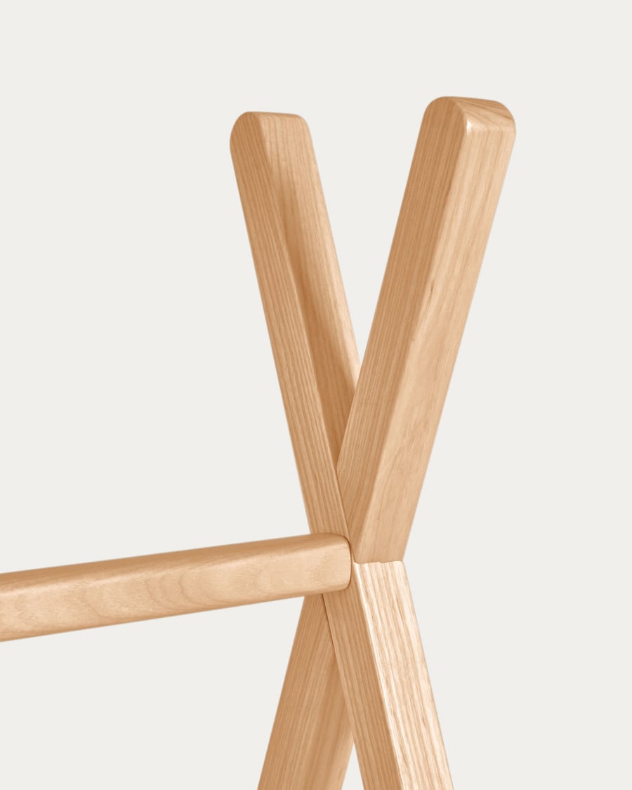 Maralis teepee bed made of solid beech wood with a natural finish, for 70 x 140 cm mattresses