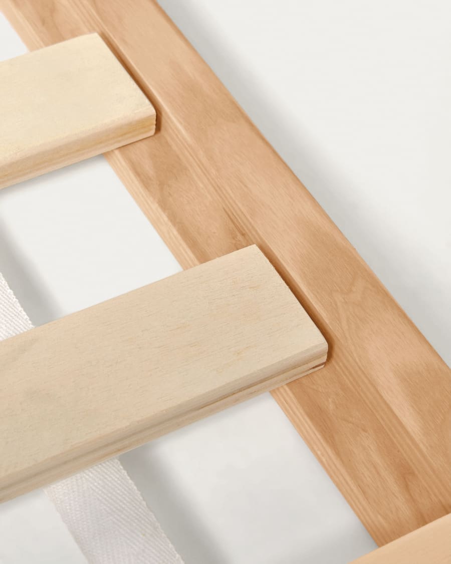 Maralis teepee bed made of solid beech wood with a natural finish, for 70 x 140 cm mattresses