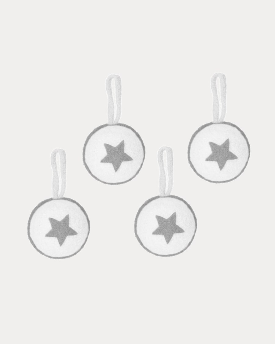 Cath set of 4 Christmas star balls decorations