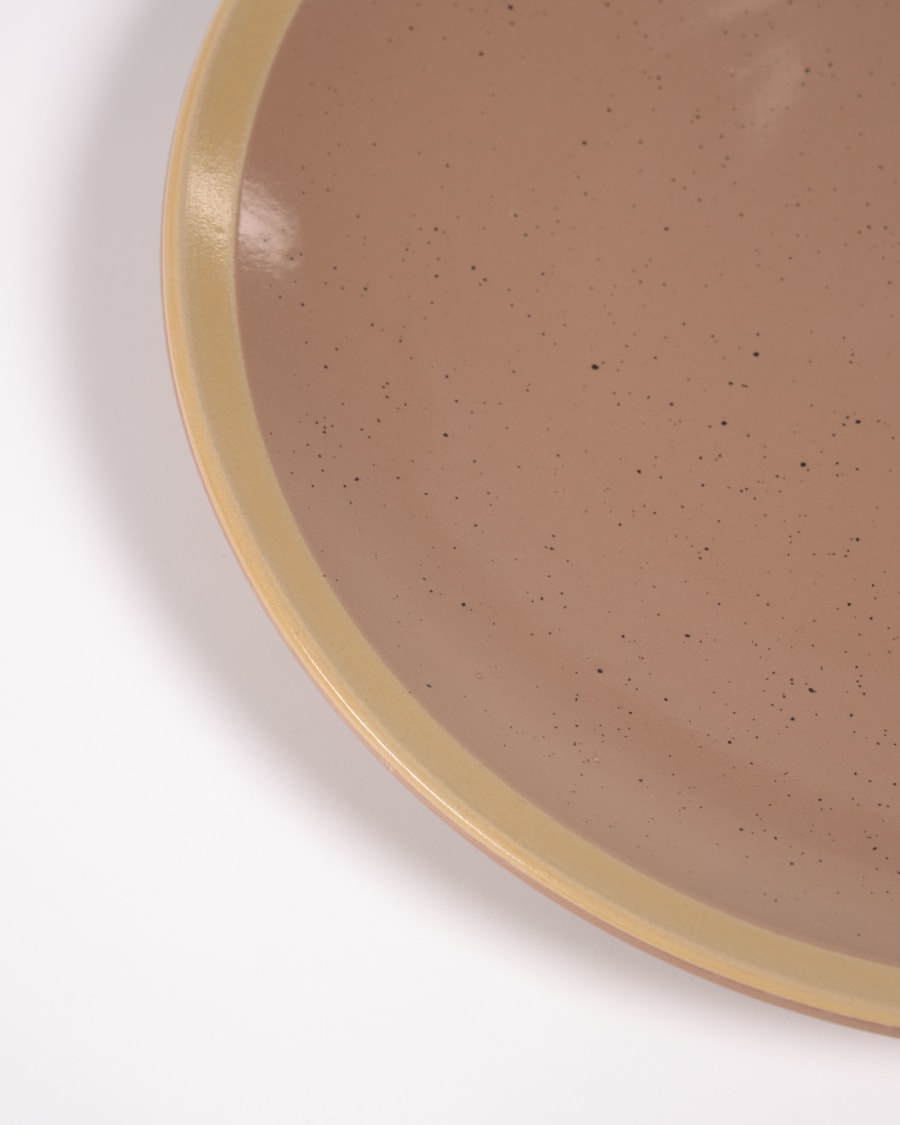 Κεραμικό πιάτο φαγητού Tilia, ανοιχτό καφέ