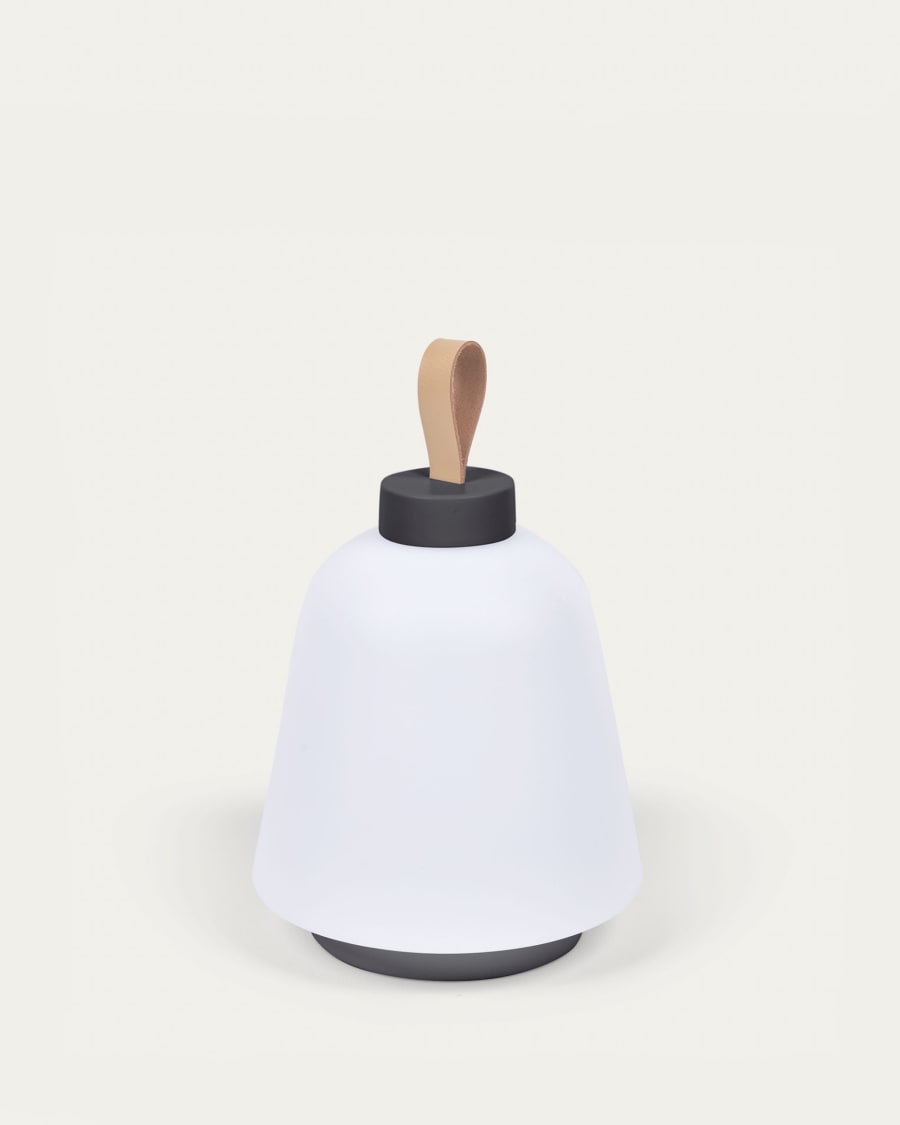 Udiya table lamp in polythene and metal with a black finish
