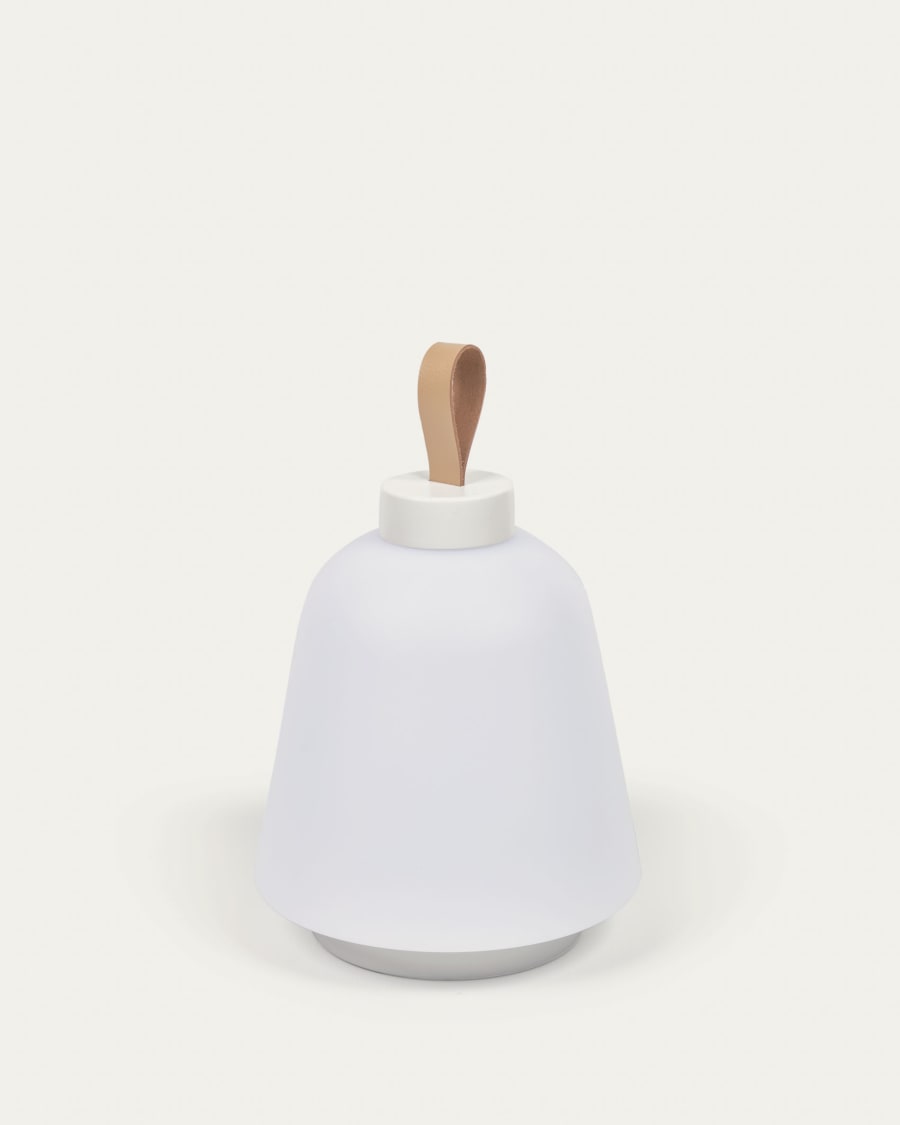 Udiya table lamp in polythene and metal white with white finish