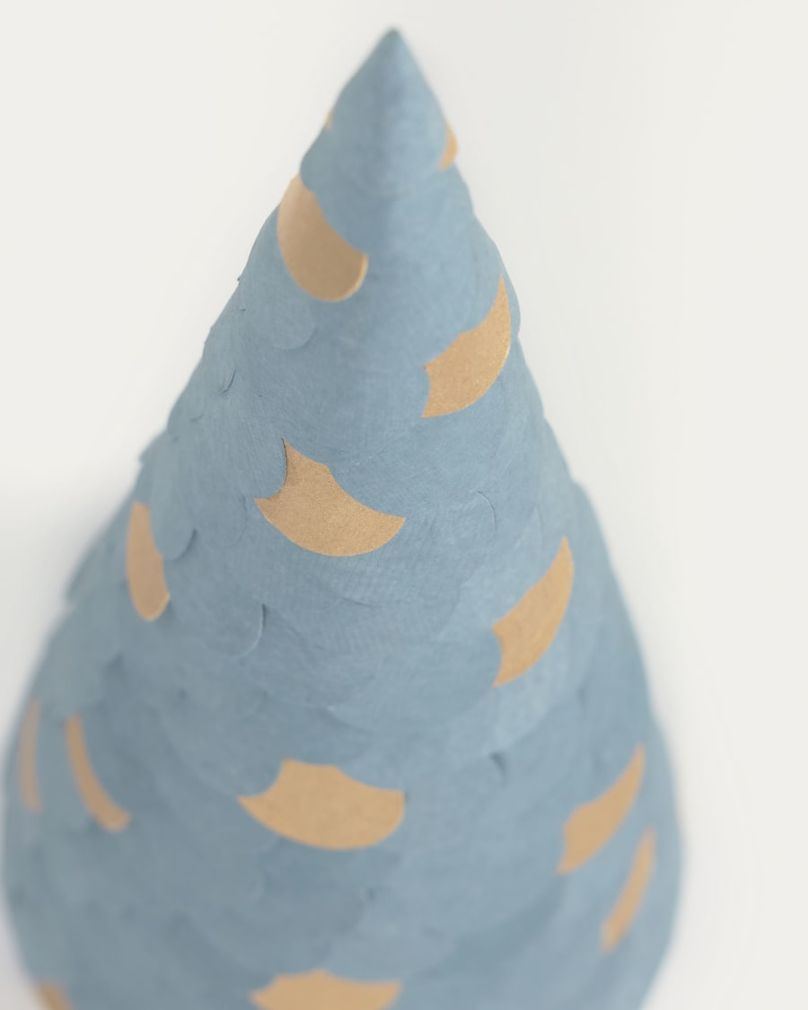 Venetia set of 3 conical trees in blue 20 cm 30 cm 45 cm