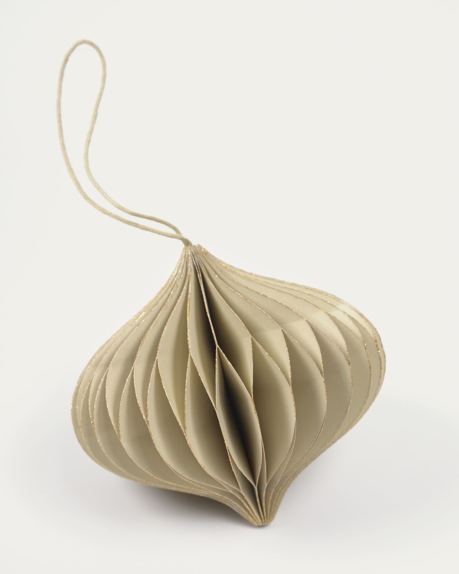 Xilene set of 3 decorative baubles in beige