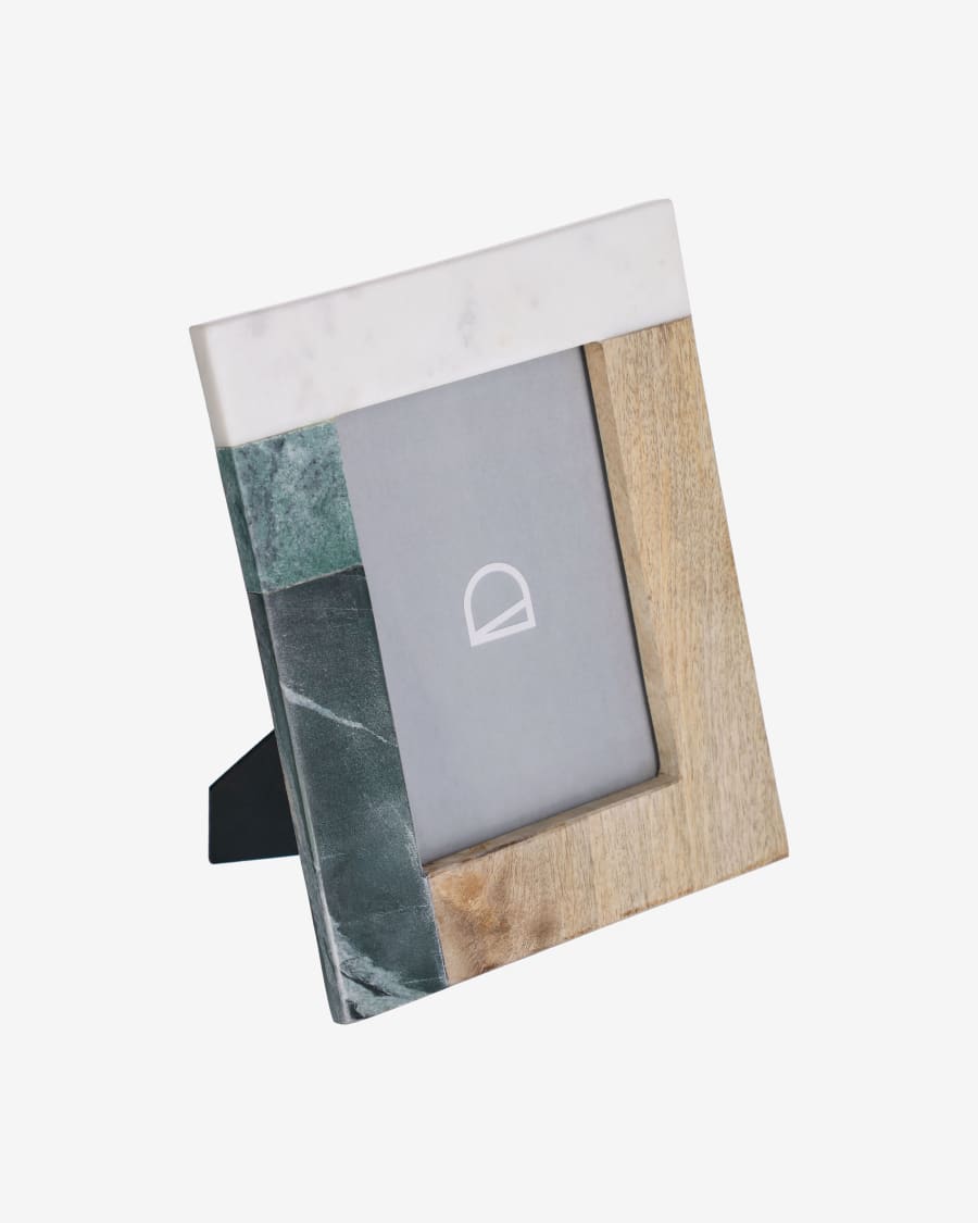 Κορνίζα Wilmina, πράσινο μάρμαρο και ξύλο, 25 x 20 εκ