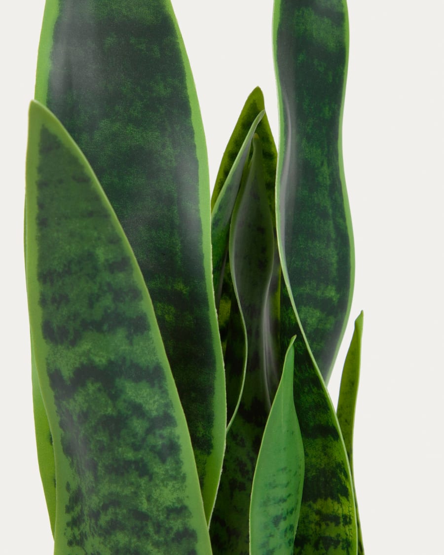 Artificial Sansevieria with white plantpot 55 cm