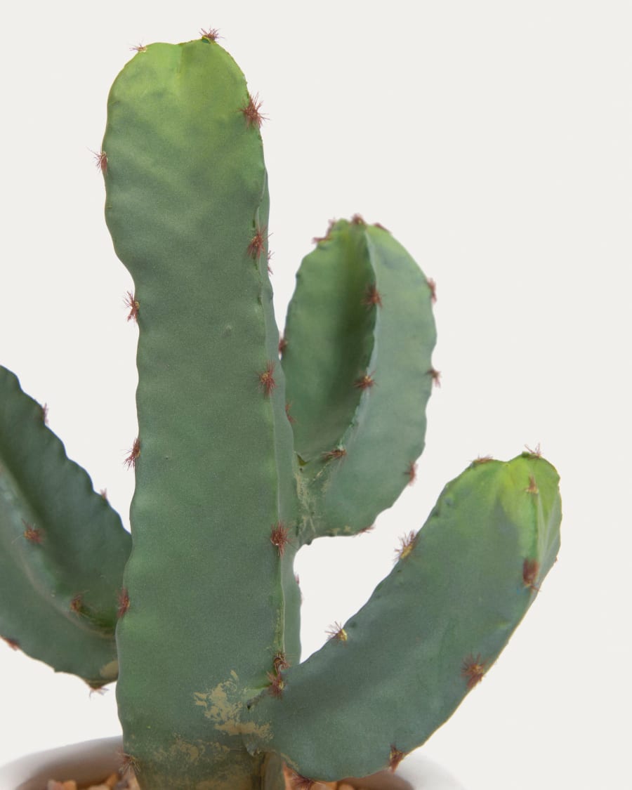 Artificial Cactus with white plantpot 22 cm