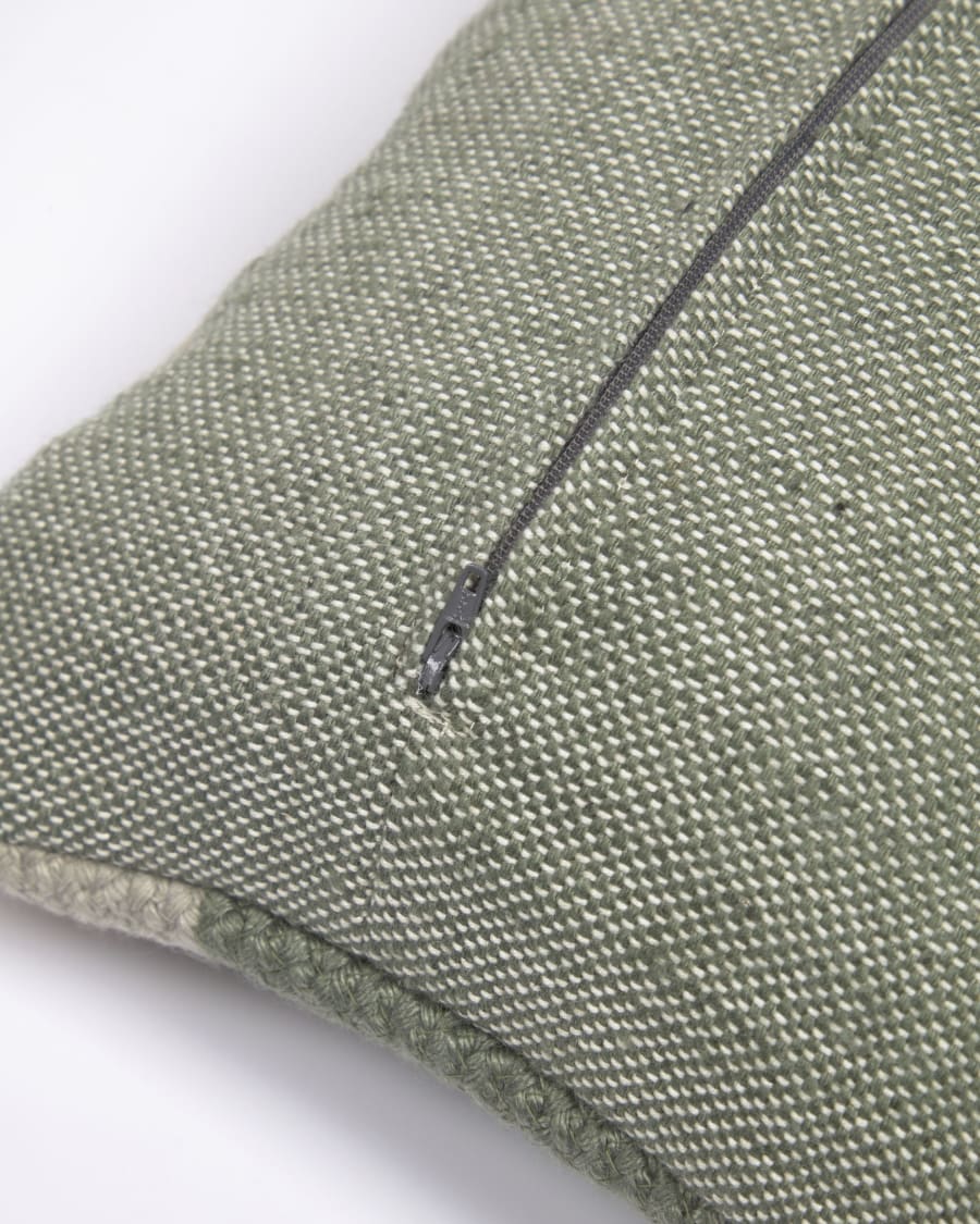 Leeith cushion cover 100% PET in green stripes 30 x 50 cm