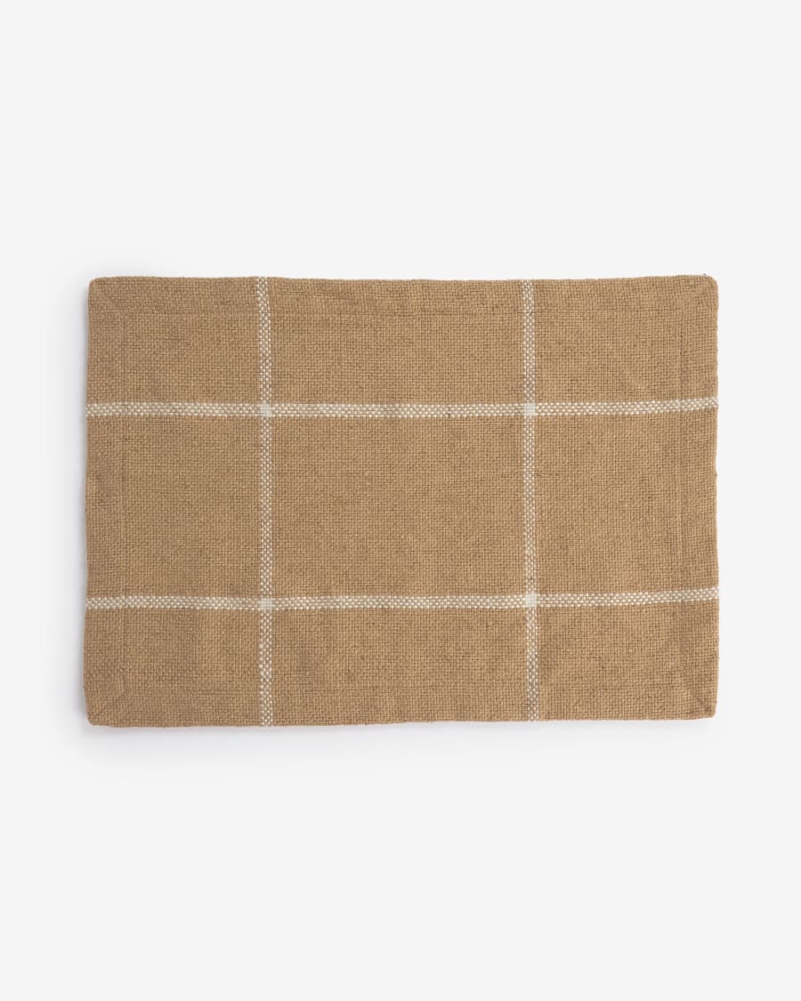 Micaela 100% PET 2-individual placemat set in brown