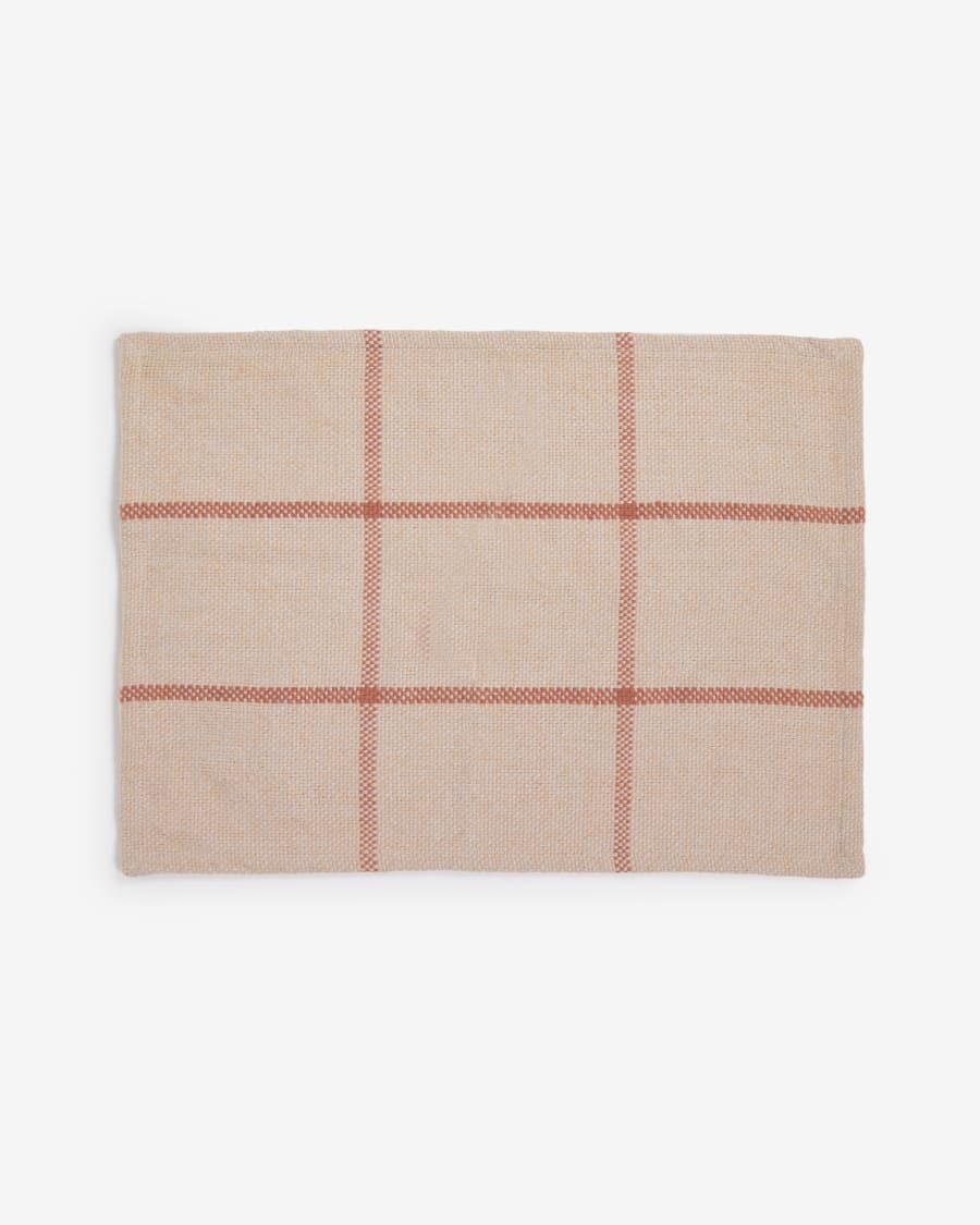 Micaela 100% PET  2-individual placemat set in beige