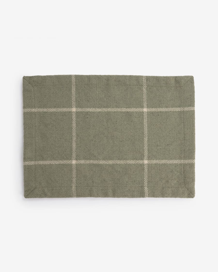 Micaela 100% PET 2-individual placemat set in green