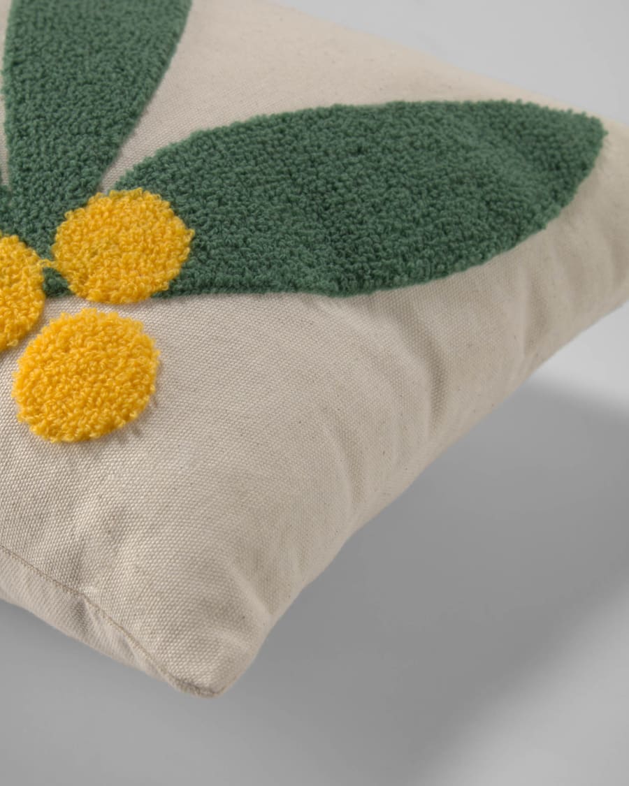Uriana 100% cotton cushion cover in beige 30 x 50 cm