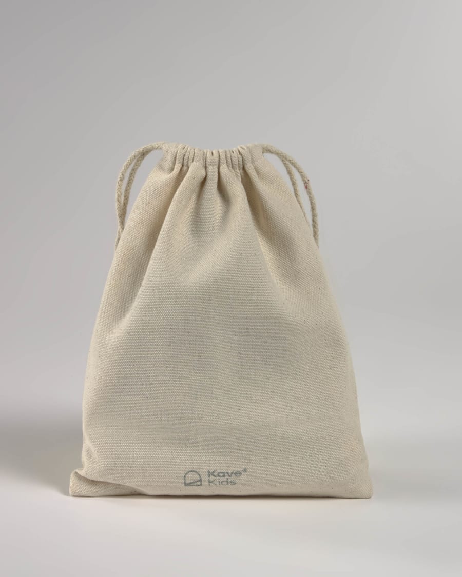 Zalia 100% organic cotton (GOTS) grey fabric pennant