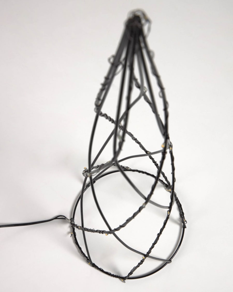 Shirly set of 3 illuminated Christmas tree cones