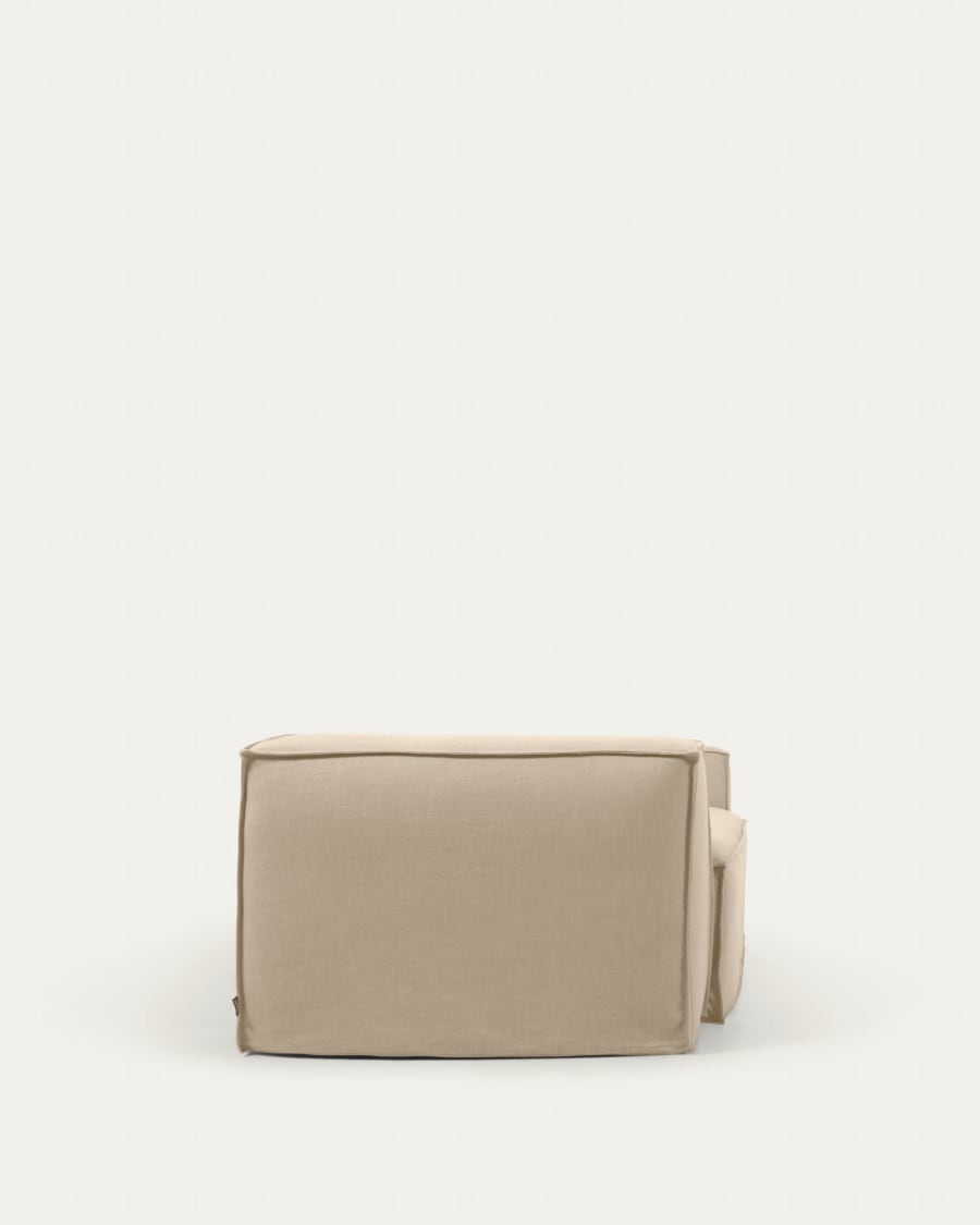 Blok 3 seater sofa with removable covers in beige linen, 240 cm