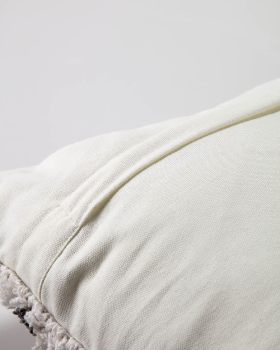 Marivi cushion cover made with cotton in white and black 45 x 45 cm
