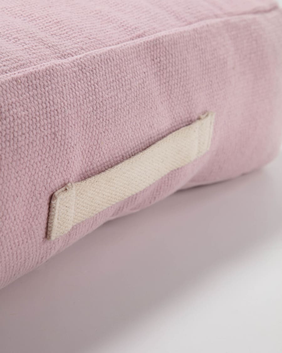 Sarit 100% cotton pink floor cushion 60 x 60 cm