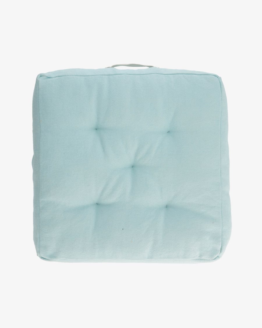 Sarit 100% cotton blue floor cushion 60 x 60 cm