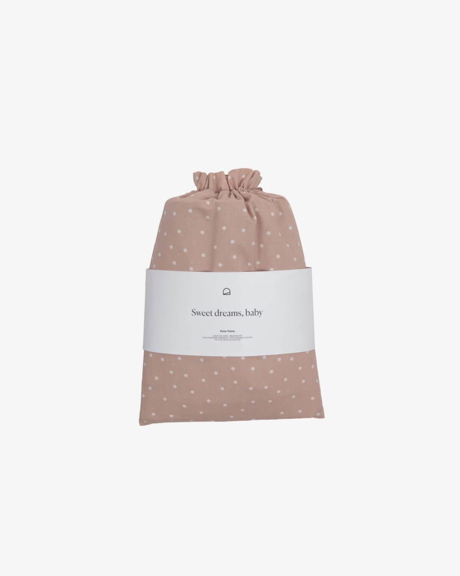 Σετ κλινοσκεπασμάτων Betiana, οργανικό βαμβάκι GOTS, πουά, 70 x 140 εκ