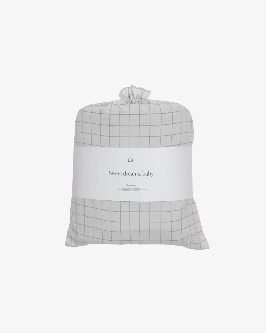 Alay bedding set duvet cover, fitted sheet and pillowcase 60 x 120 cm organic cotton(GOTS)