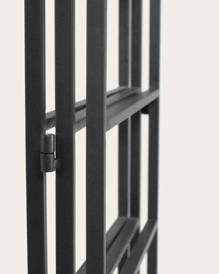 Ondine black metal room divider 124,5 x 184 cm