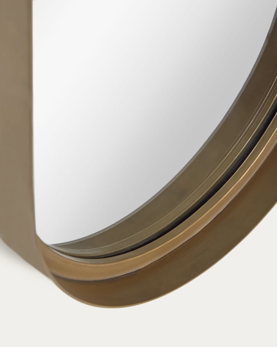 Tiare gold metal wall mirror 31 x 61,5 cm