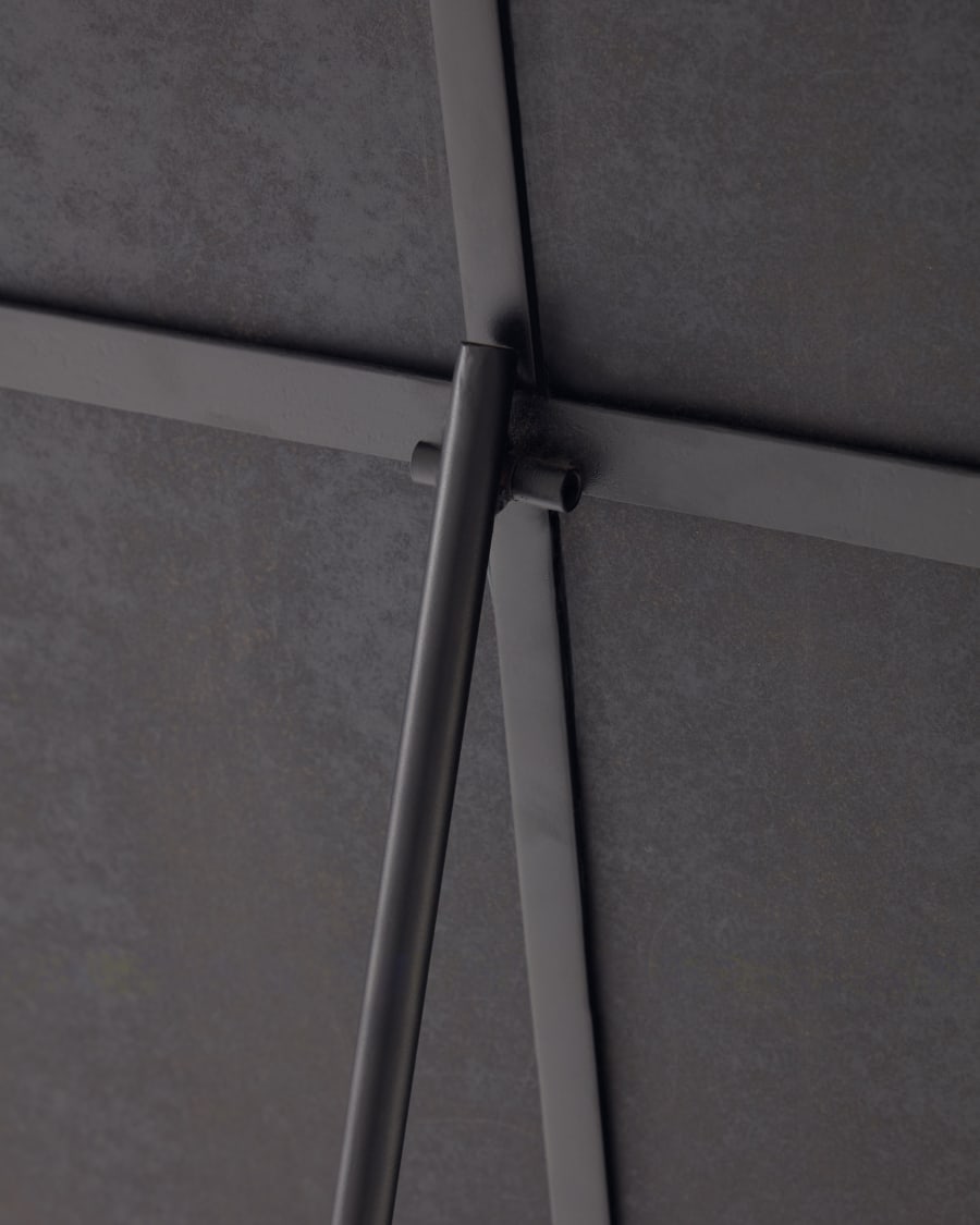 Norland Ganzkörperspiegel aus schwarzem Metall 55 x 166 cm