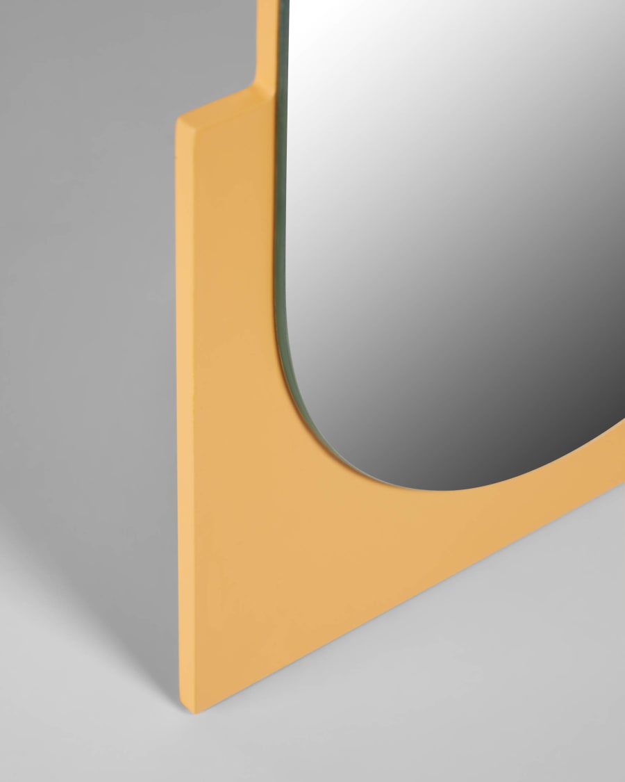 Mica mirror mustard mustard 17 x 25 cm