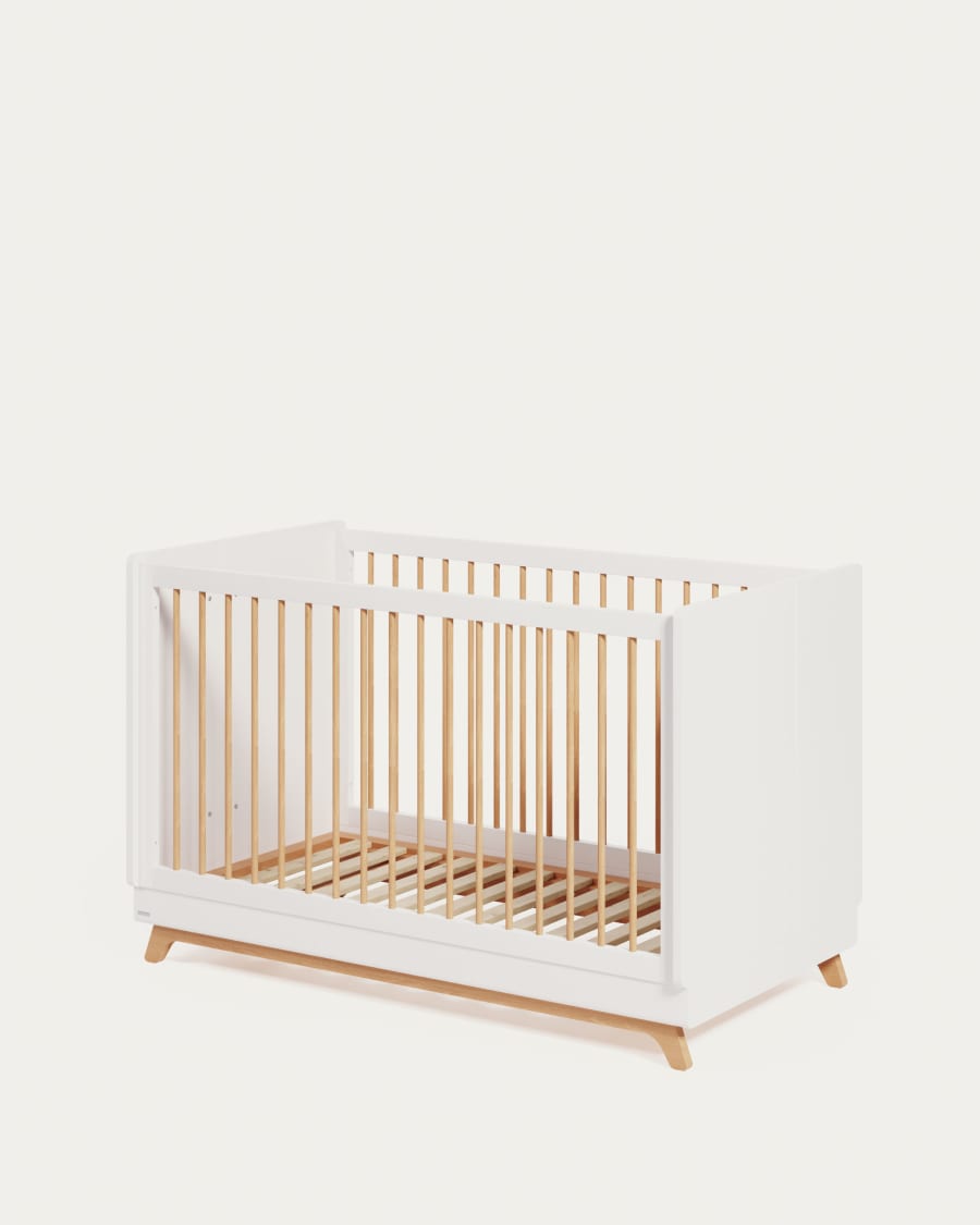 Solid top wood cot