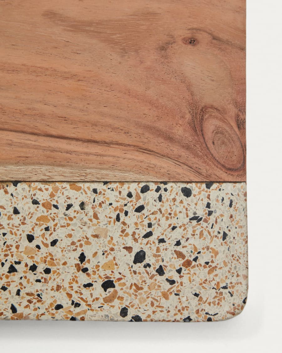 Verna rectangular wood and terrazzo serving board