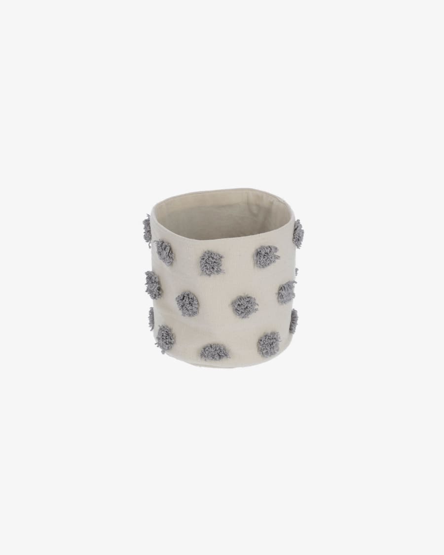 Khrista 100% cotton small grey basket