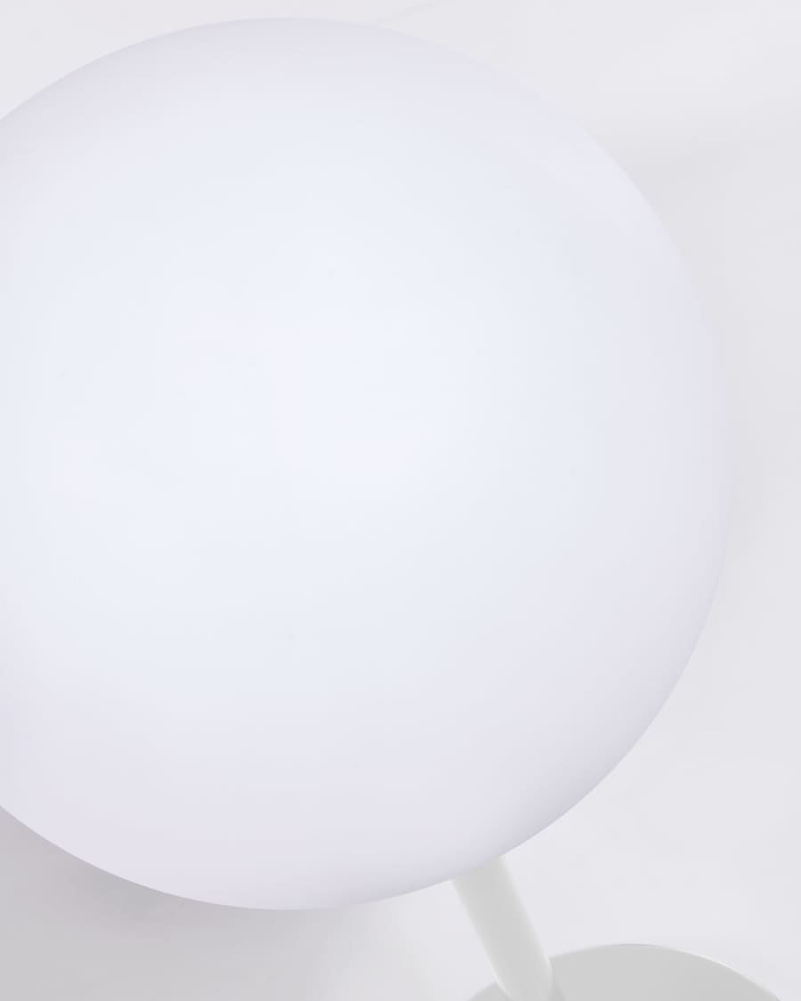 Outdoor Dinesh table lamp in white steel