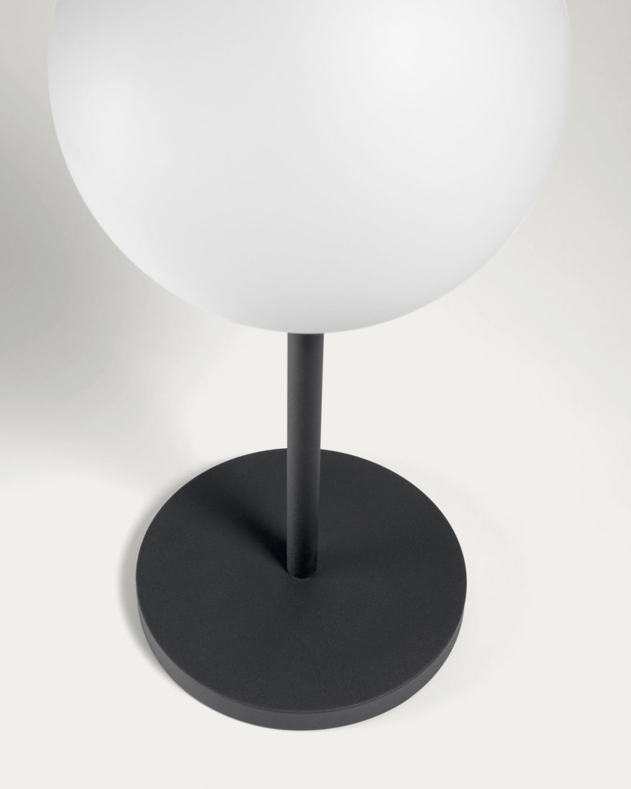 Outdoor Dinesh table lamp in black steel