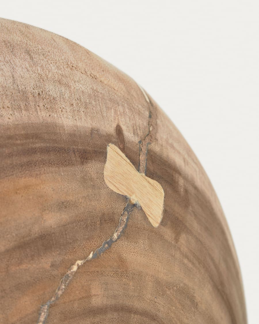 Melya solid munggur wood wall panel Ø 48 cm